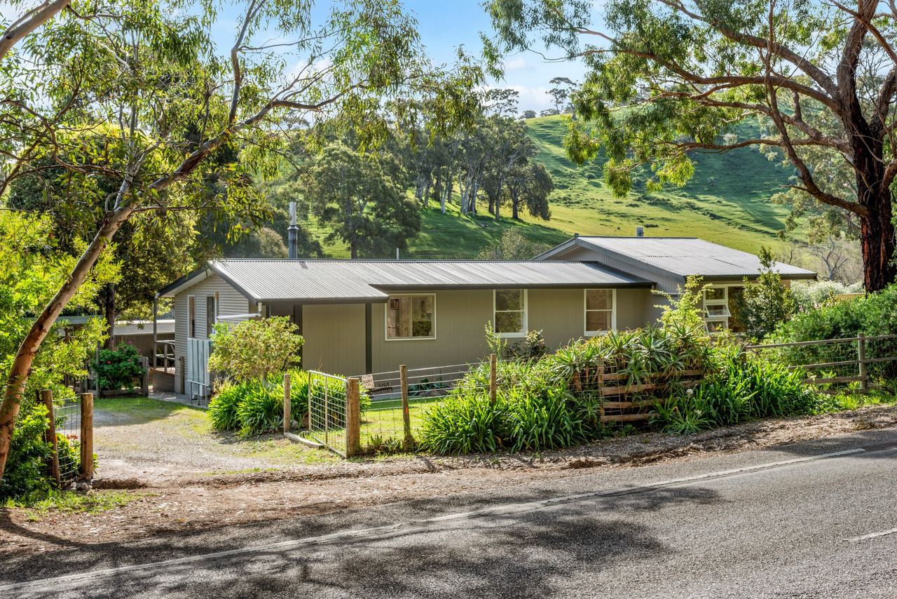 The home in its valley