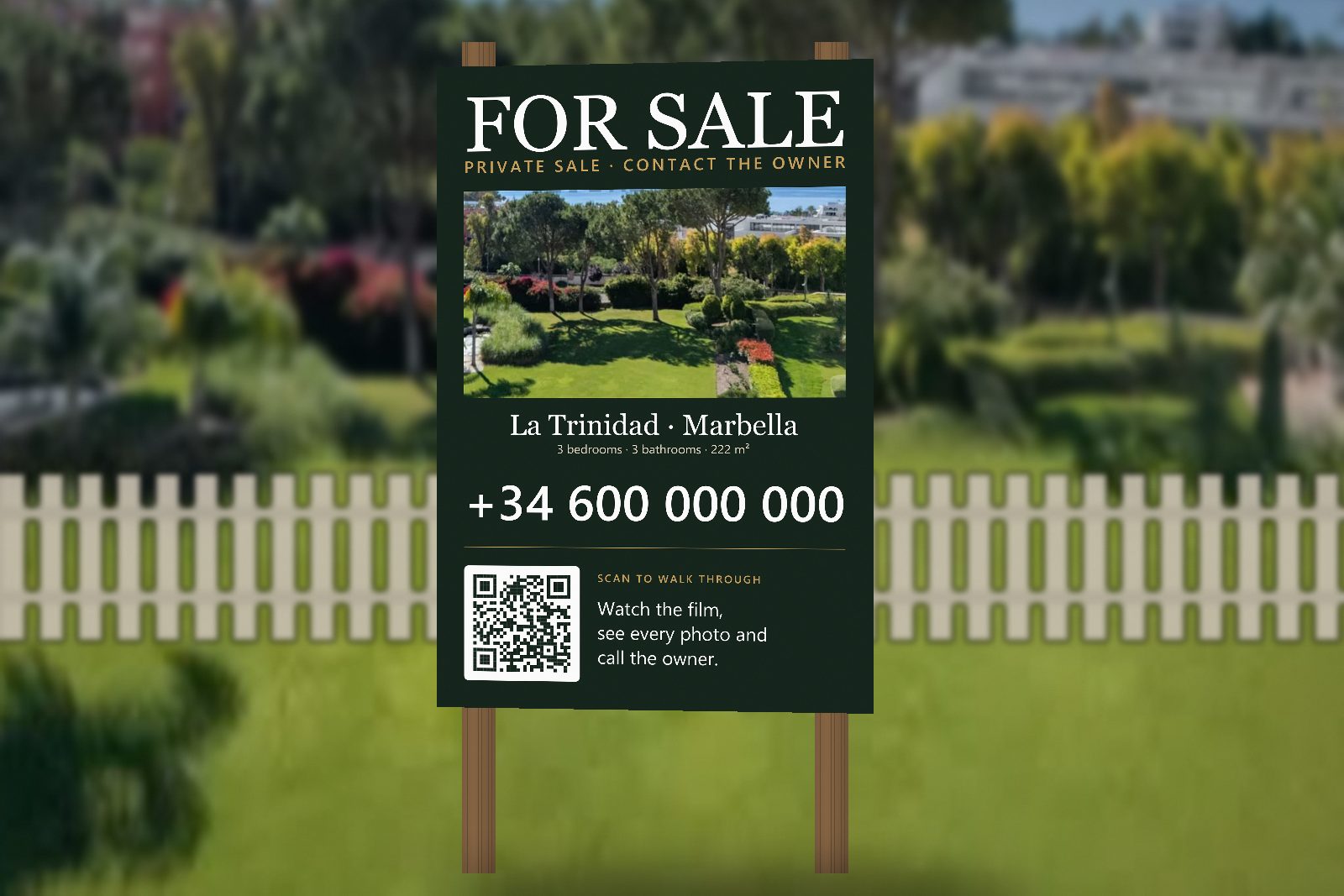 Large photo sign