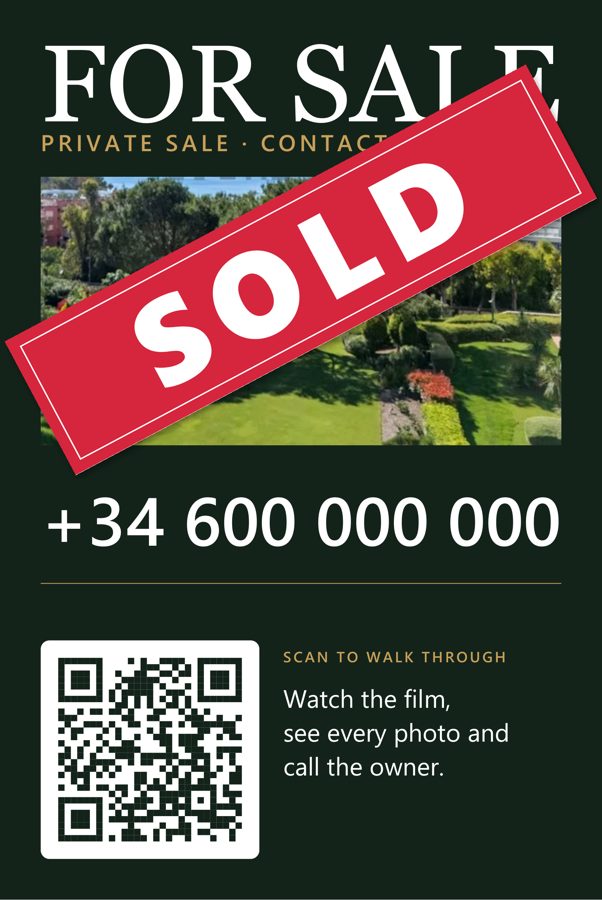 The SOLD sticker on the lawn sign