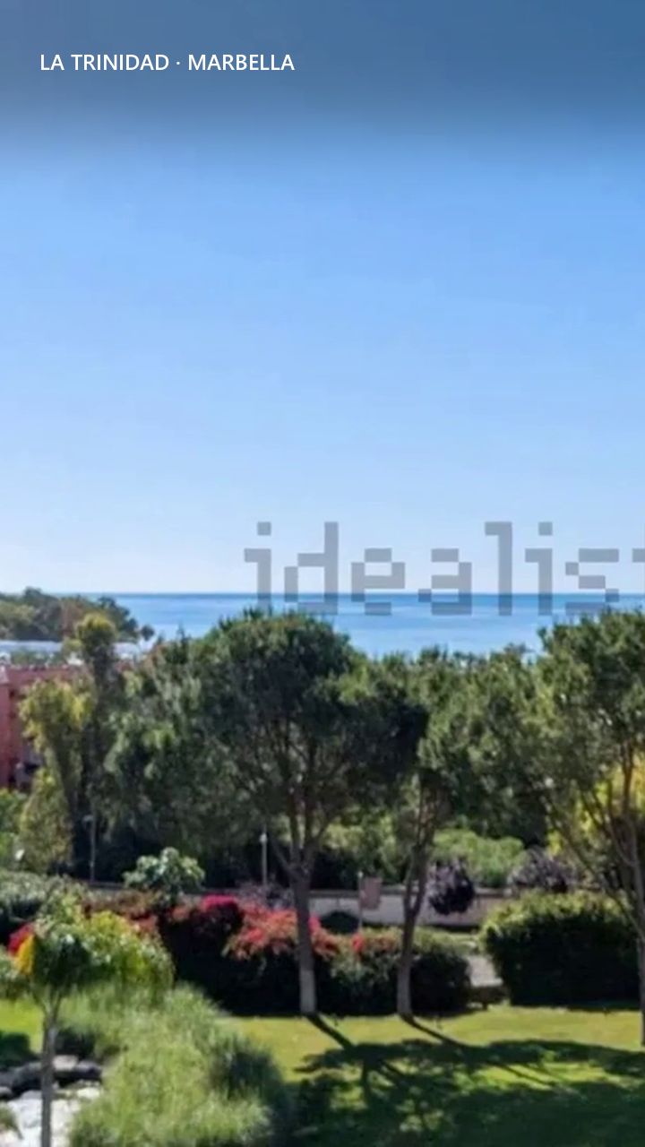 Vertical photo from the film: gardens and sea